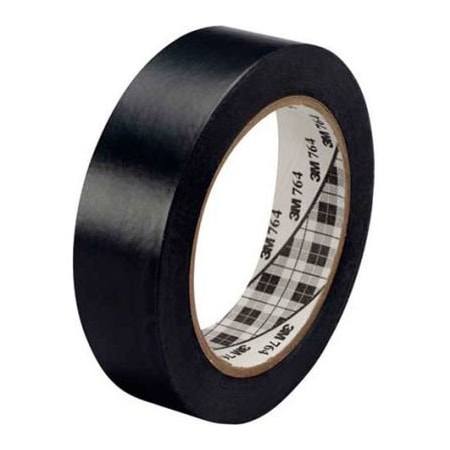 Box Packaging 3M 764 Vinyl Tape 1" x 36 Yds 5 Mil Black - 6/PACK T965764B6PK